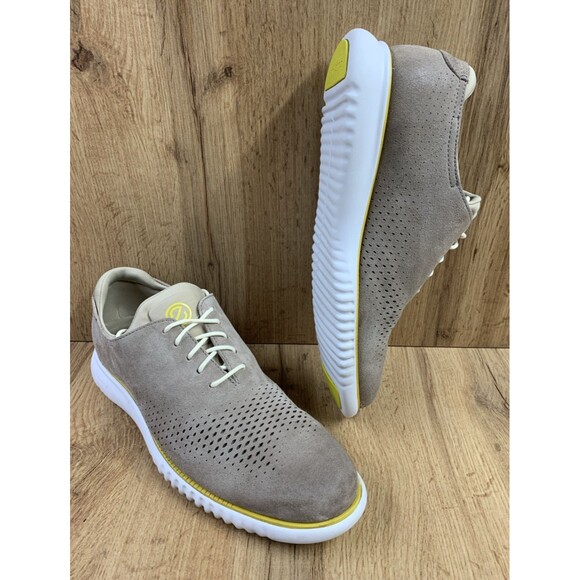 Cole Haan Other - Cole Haan Men's 2.ZERØGRAND C35749 Taupe Brown Laser Wingtip Stucco Suede 11 M